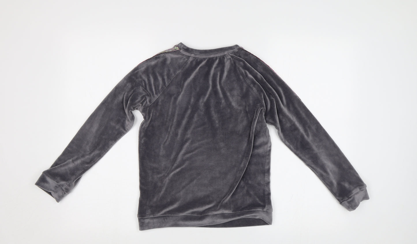 George Girls Grey   Pullover Sweatshirt Size 10-11 Years  - Sequin detail