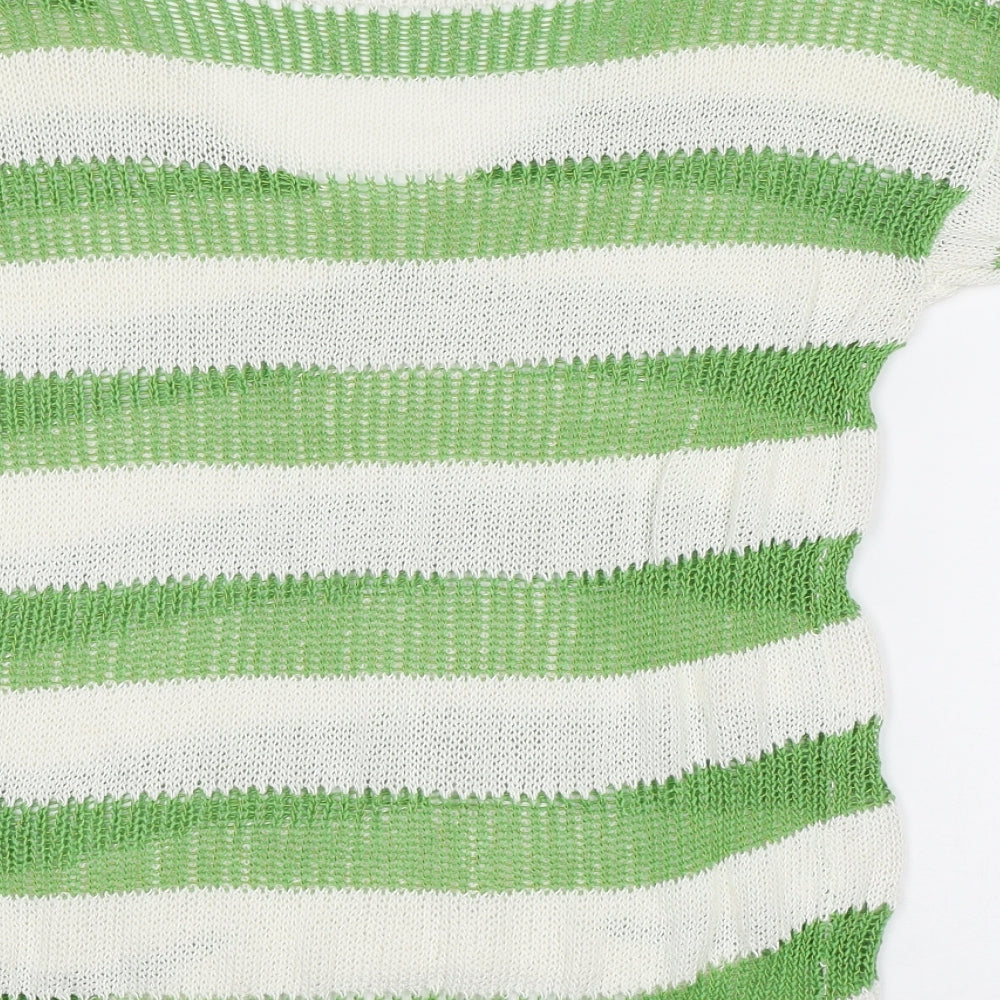NEXT Womens Green Striped  Pullover Jumper Size 10