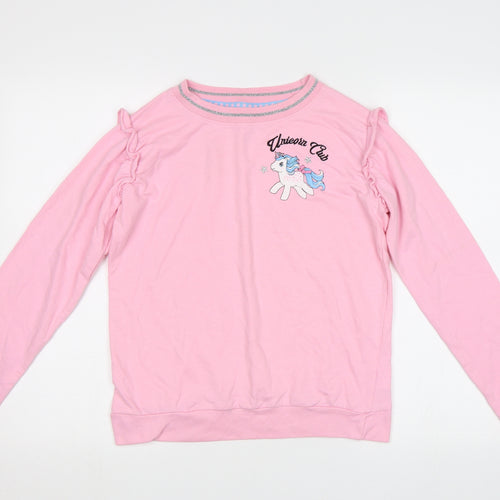 Primark Womens Pink   Pullover Sweatshirt Size S  - Unicorn