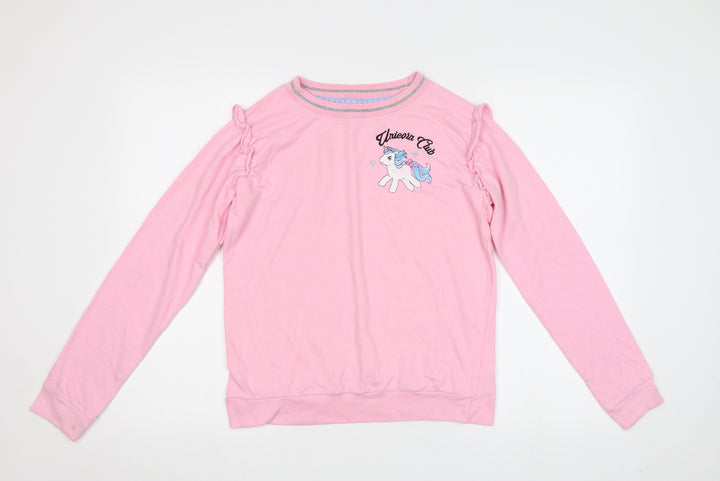 Primark Womens Pink   Pullover Sweatshirt Size S  - Unicorn