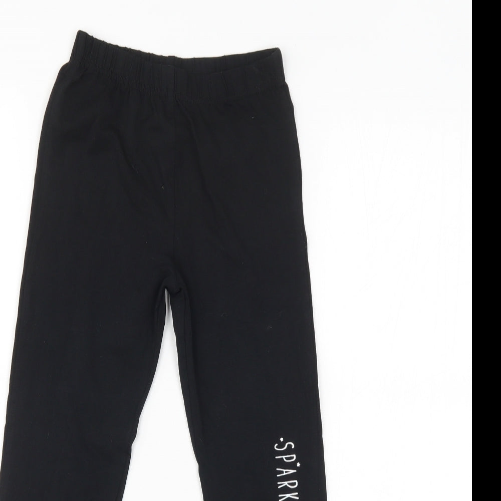 Nutmeg Girls Black   Jegging Trousers Size 5-6 Years - girls leggins