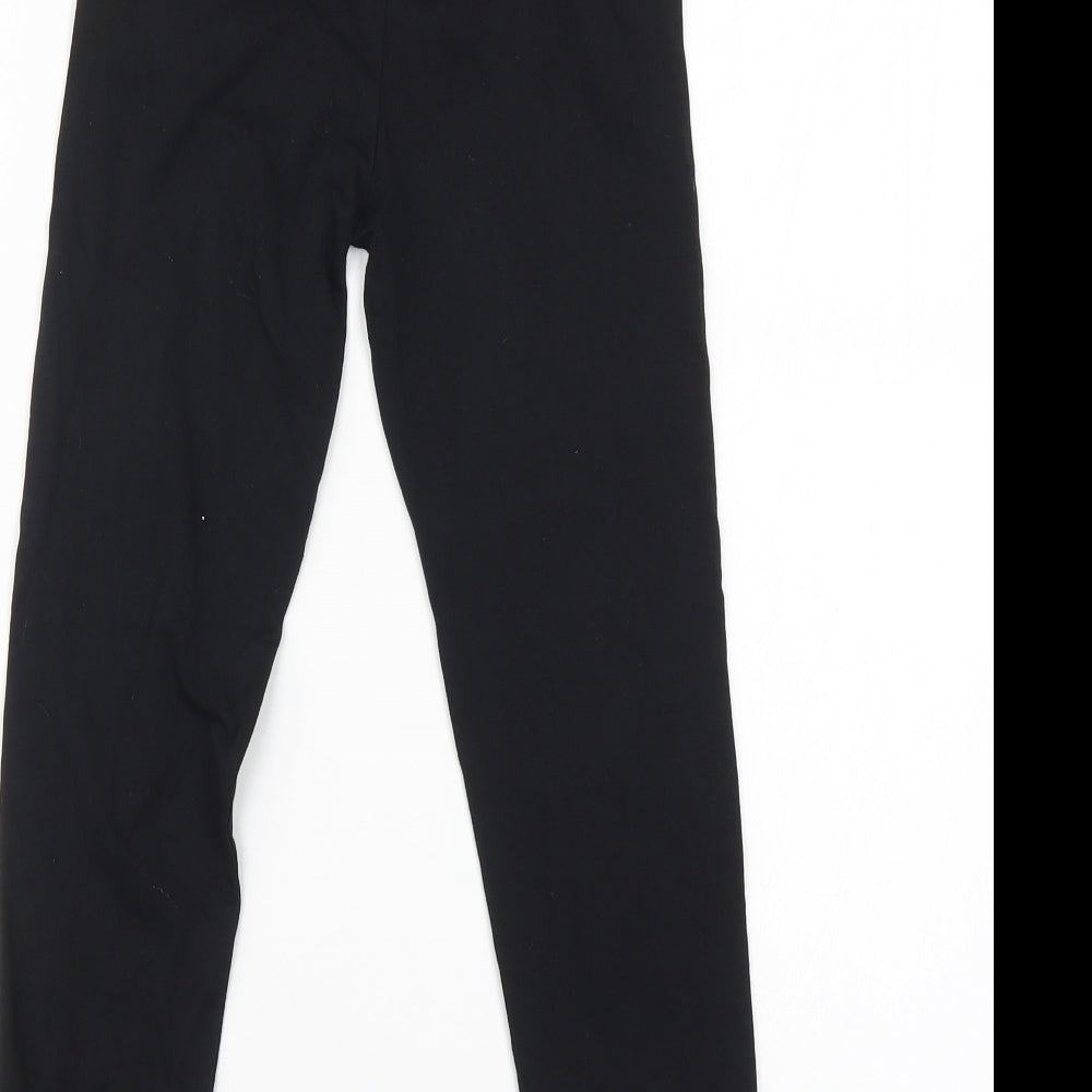 Nutmeg Girls Black   Jegging Trousers Size 5-6 Years - girls leggins