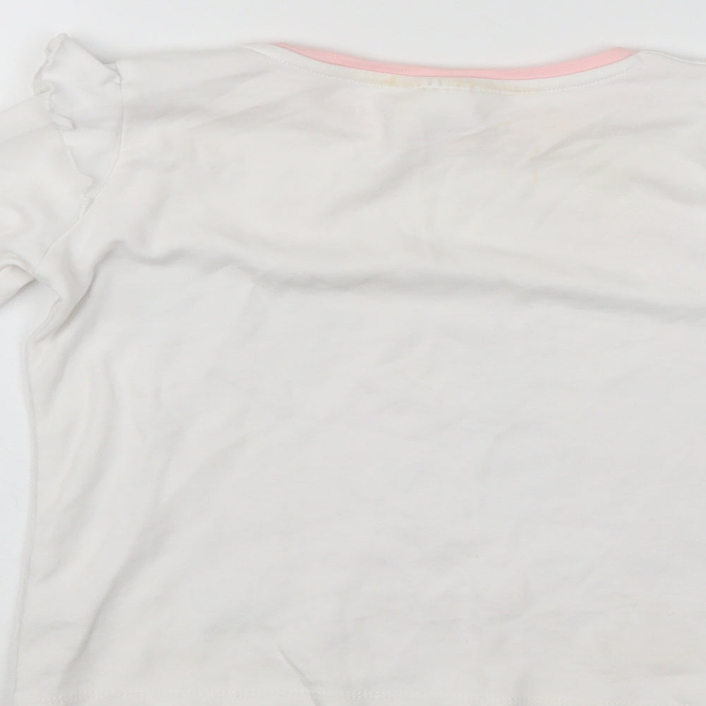 George Girls White   Pullover Jumper Size 6-7 Years  - Peter Rabbit