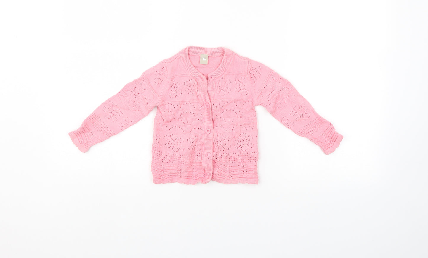 TU Girls Pink   Cardigan Jumper Size 9-12 Months