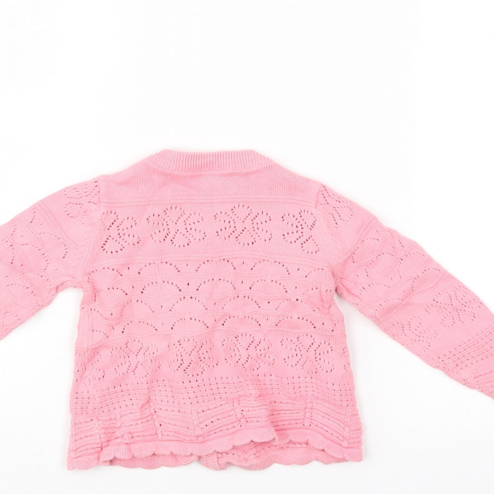 TU Girls Pink   Cardigan Jumper Size 9-12 Months