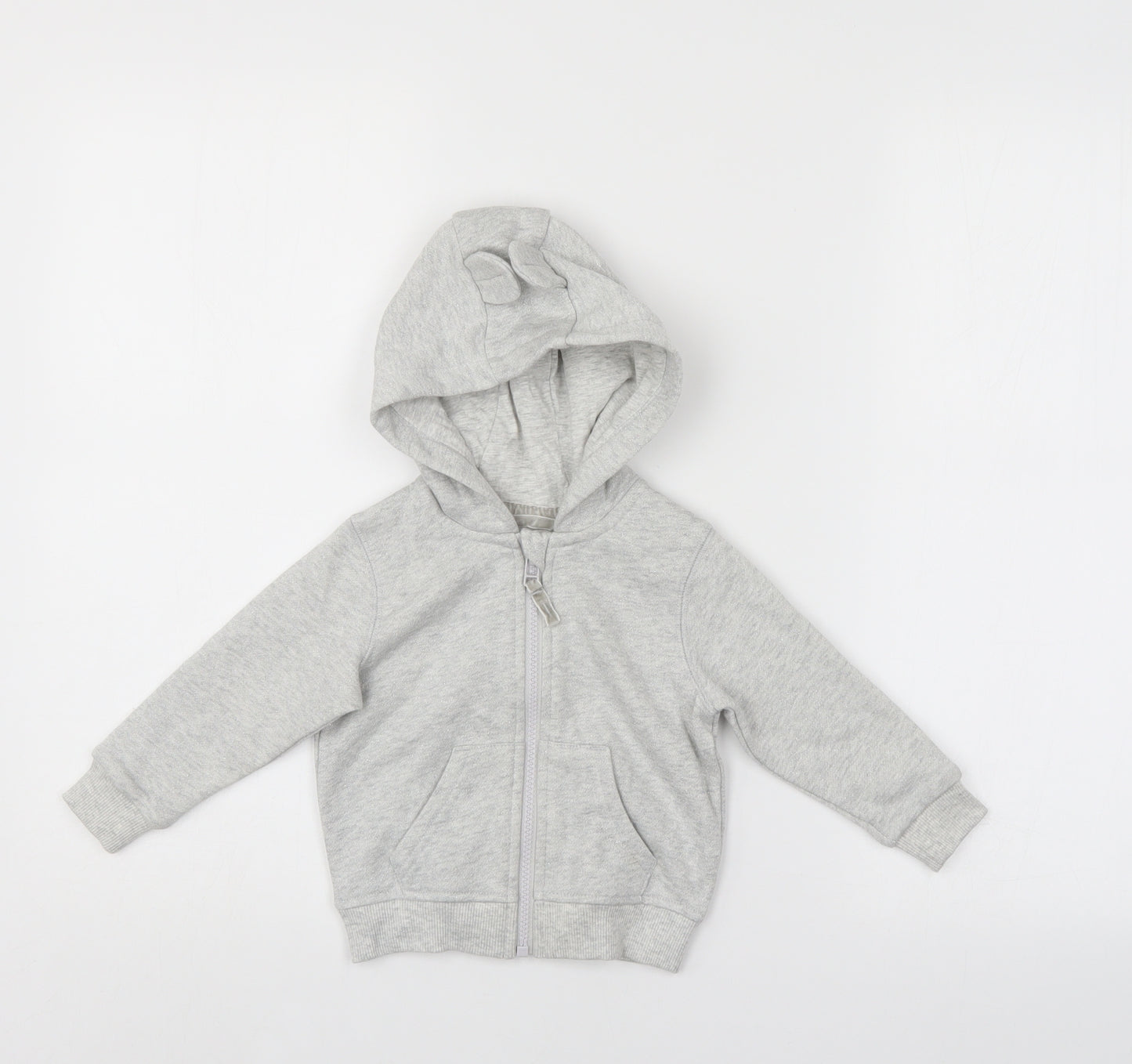 M&S Girls Grey   Jacket  Size 12-18 Months  - hoodie top/jacket