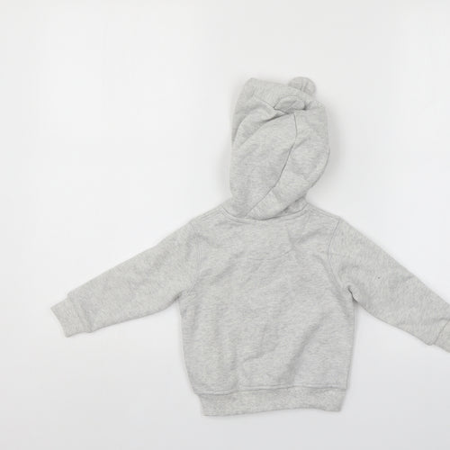 M&S Girls Grey   Jacket  Size 12-18 Months  - hoodie top/jacket