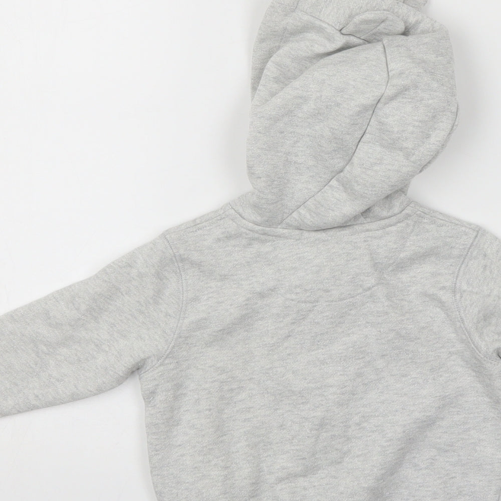 M&S Girls Grey   Jacket  Size 12-18 Months  - hoodie top/jacket