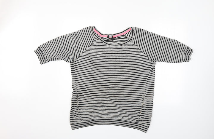 New Look Womens Grey Striped  Pullover Jumper Size 18