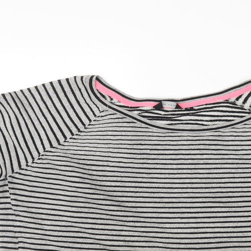 New Look Womens Grey Striped  Pullover Jumper Size 18