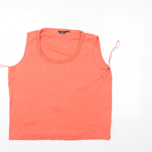 Casual Collection Womens Orange   Basic Blouse Size 22