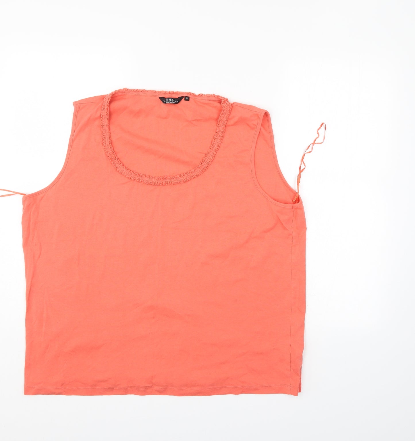 Casual Collection Womens Orange   Basic Blouse Size 22