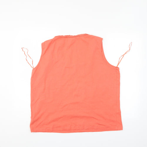 Casual Collection Womens Orange   Basic Blouse Size 22