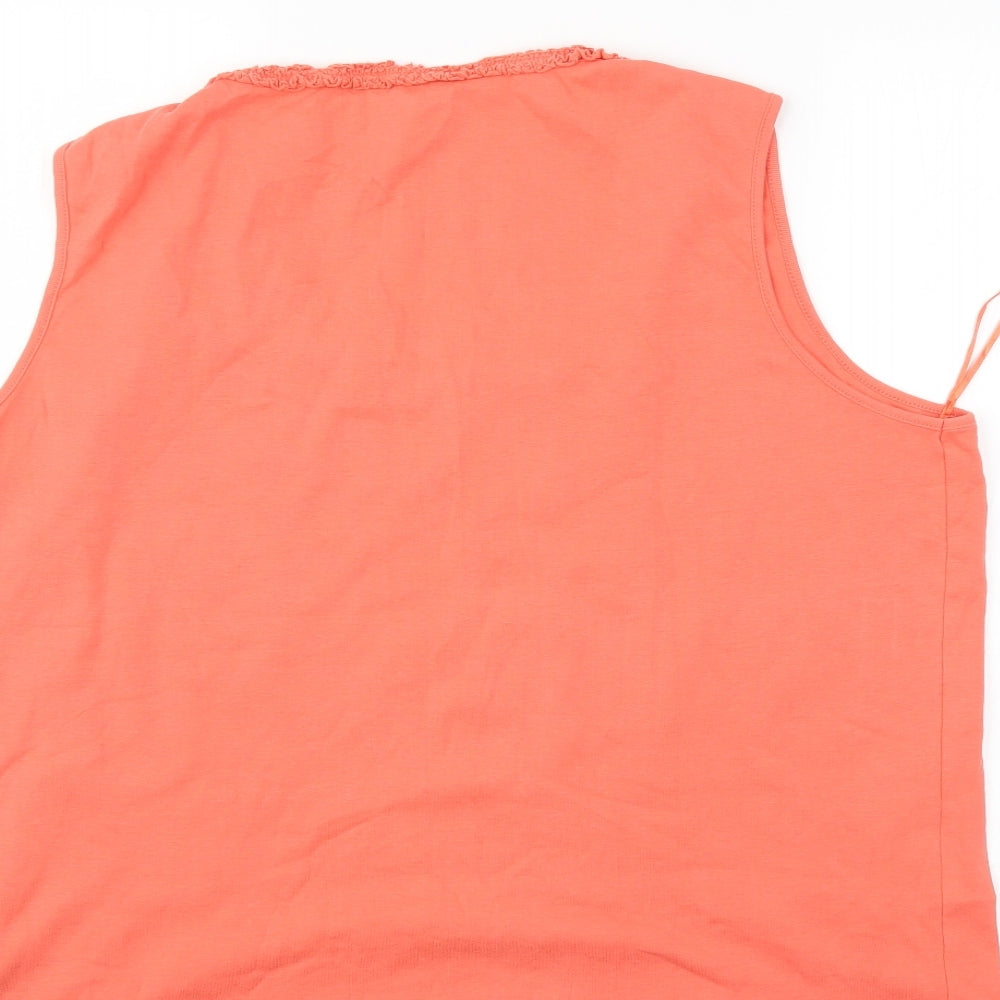 Casual Collection Womens Orange   Basic Blouse Size 22