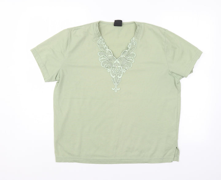 Avant Garde Womens Green Basic Blouse Size M