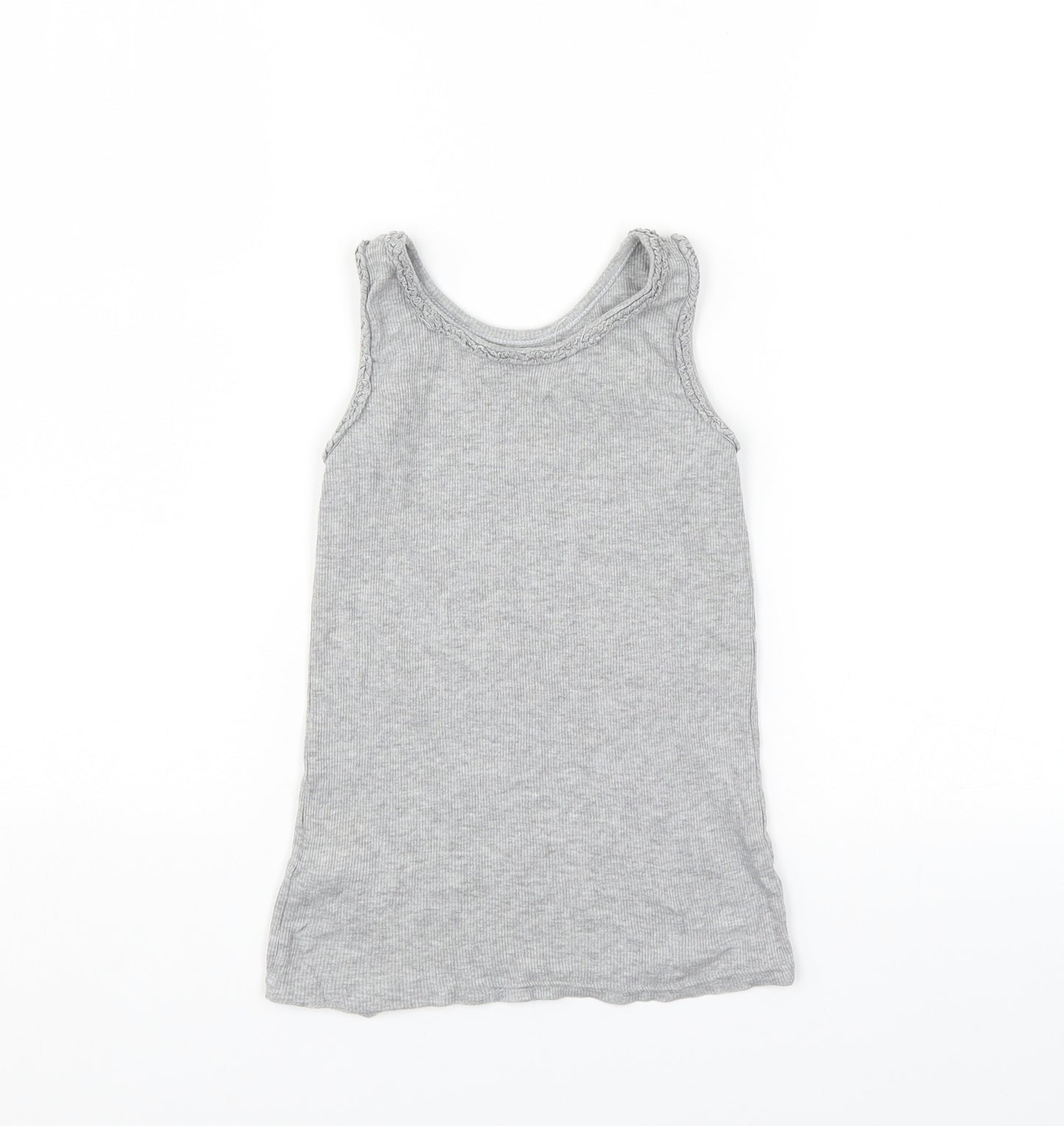 I love girls wear Girls Grey  Rayon Basic T-Shirt Size 8-9 Years