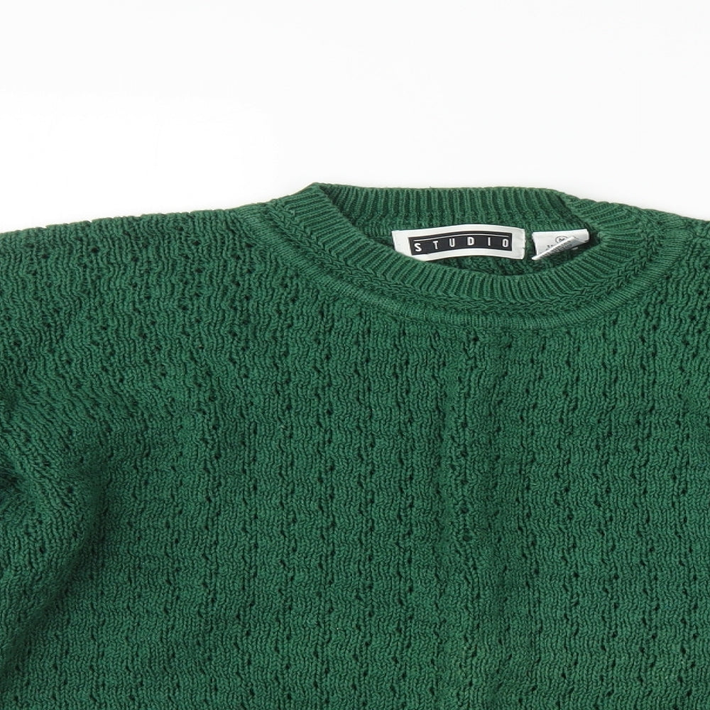 Studio Womens Green   Pullover Jumper Size M