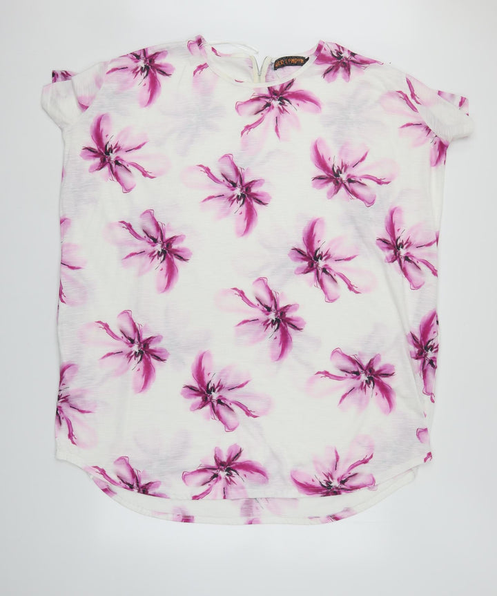 QED London Womens Multicoloured Floral Basic Blouse Size L