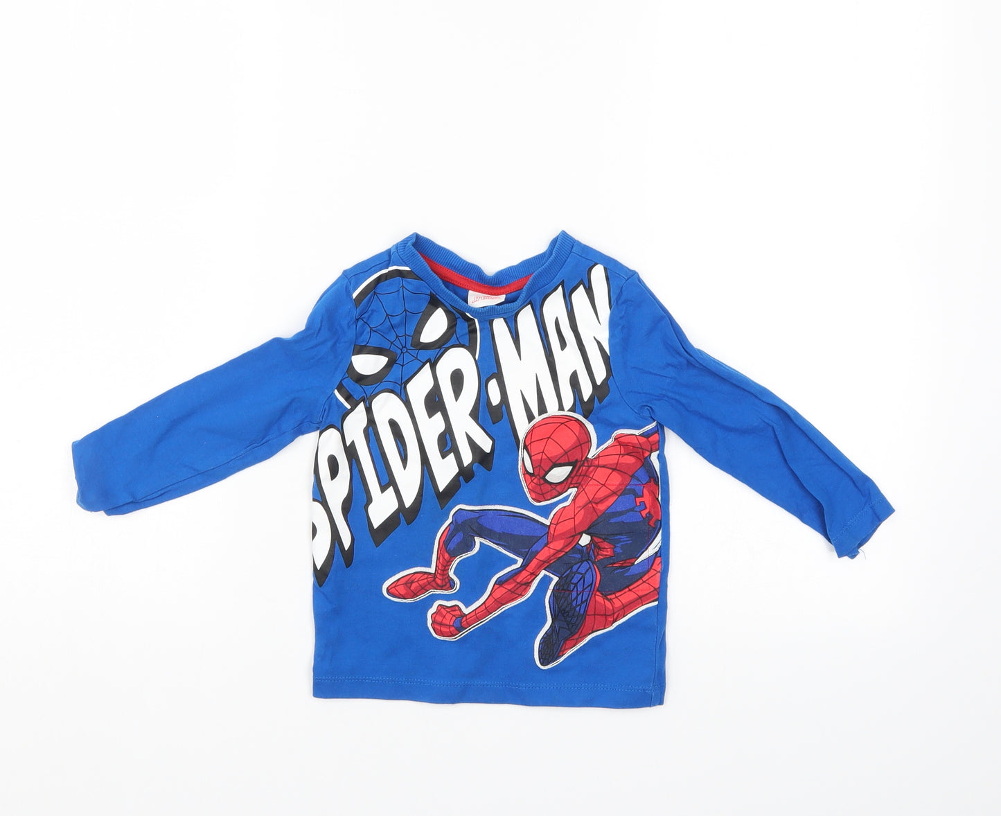 Spiderman Boys Blue   Pullover Jumper Size 18-24 Months  - Spiderman