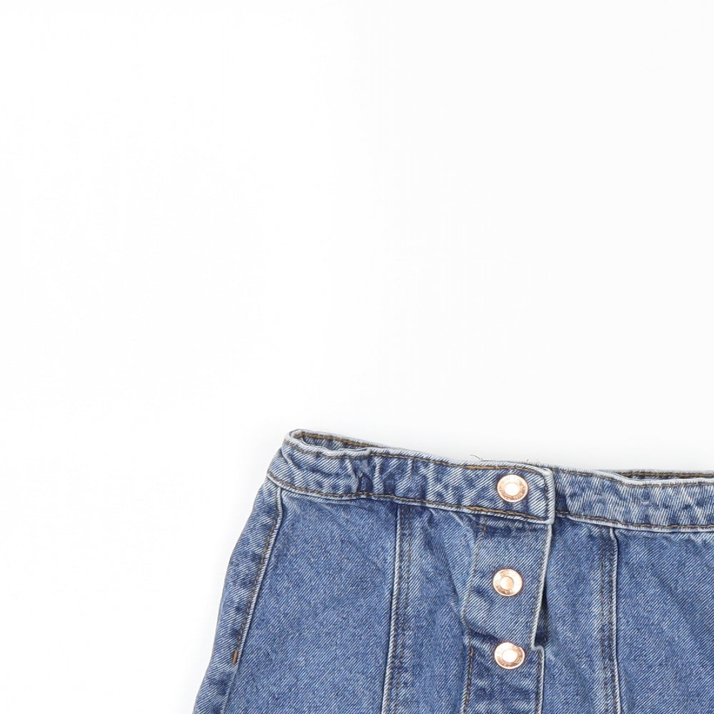 Denim & Co. Girls Blue  Denim A-Line Skirt Size 3-4 Years