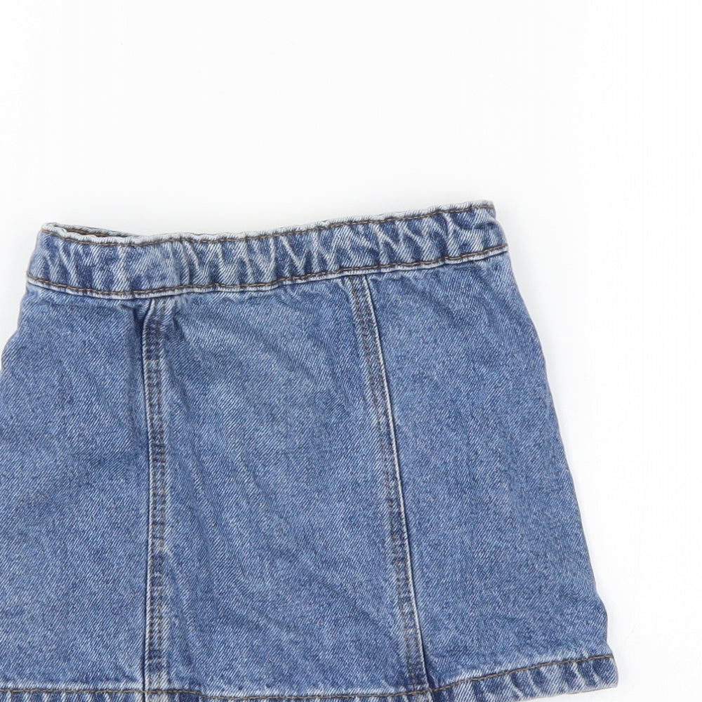 Denim & Co. Girls Blue  Denim A-Line Skirt Size 3-4 Years