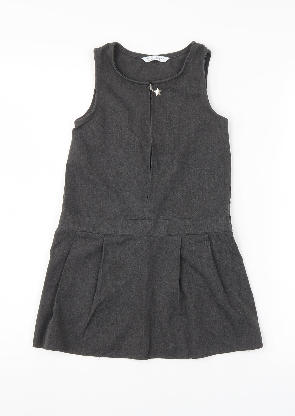 F&F Girls Grey   Tank Dress  Size 5-6 Years  - school dress