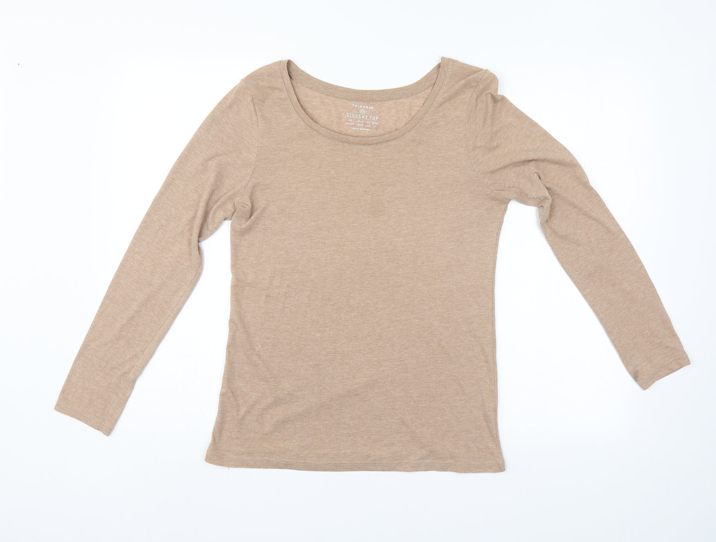 Primark Womens Beige   Basic T-Shirt Size 8