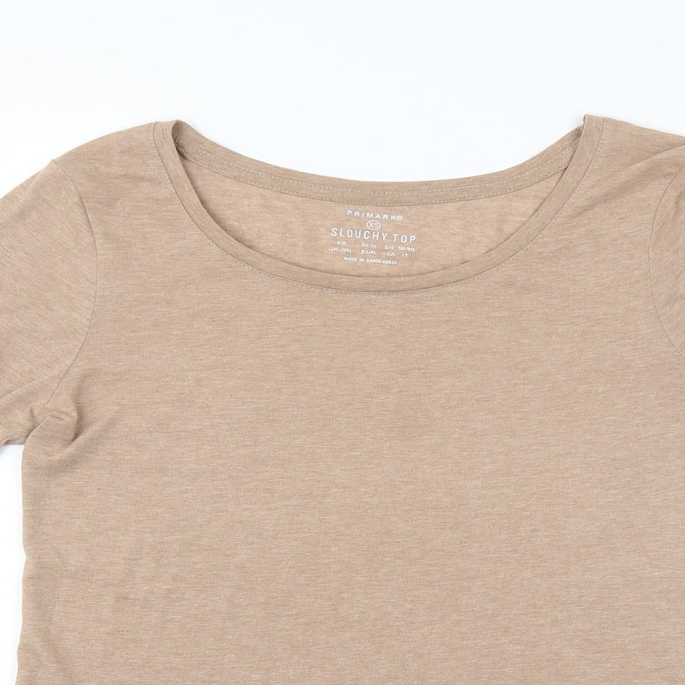 Primark Womens Beige   Basic T-Shirt Size 8