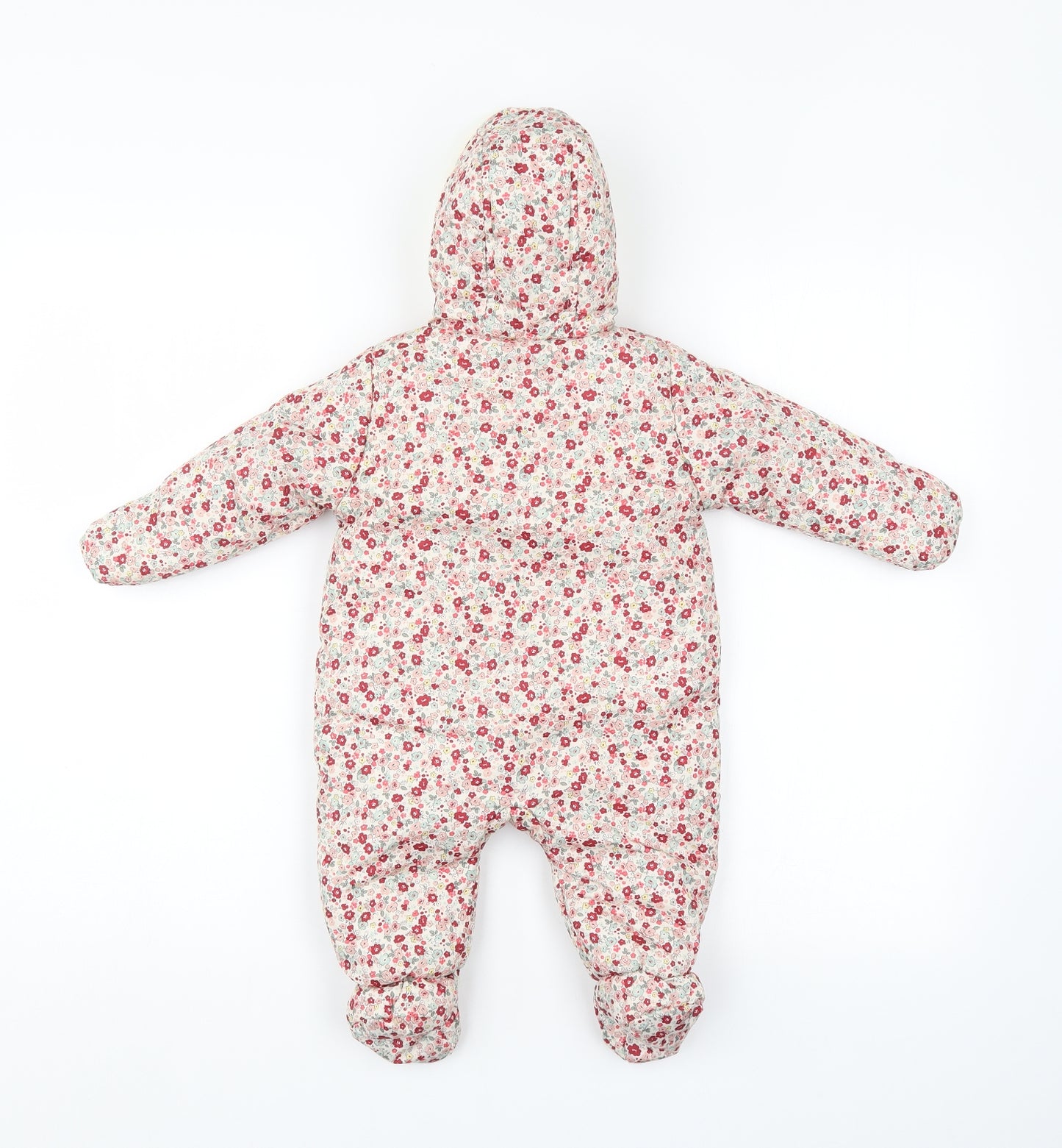 TU Girls Multicoloured Floral   Snowsuit Size 3-6 Months
