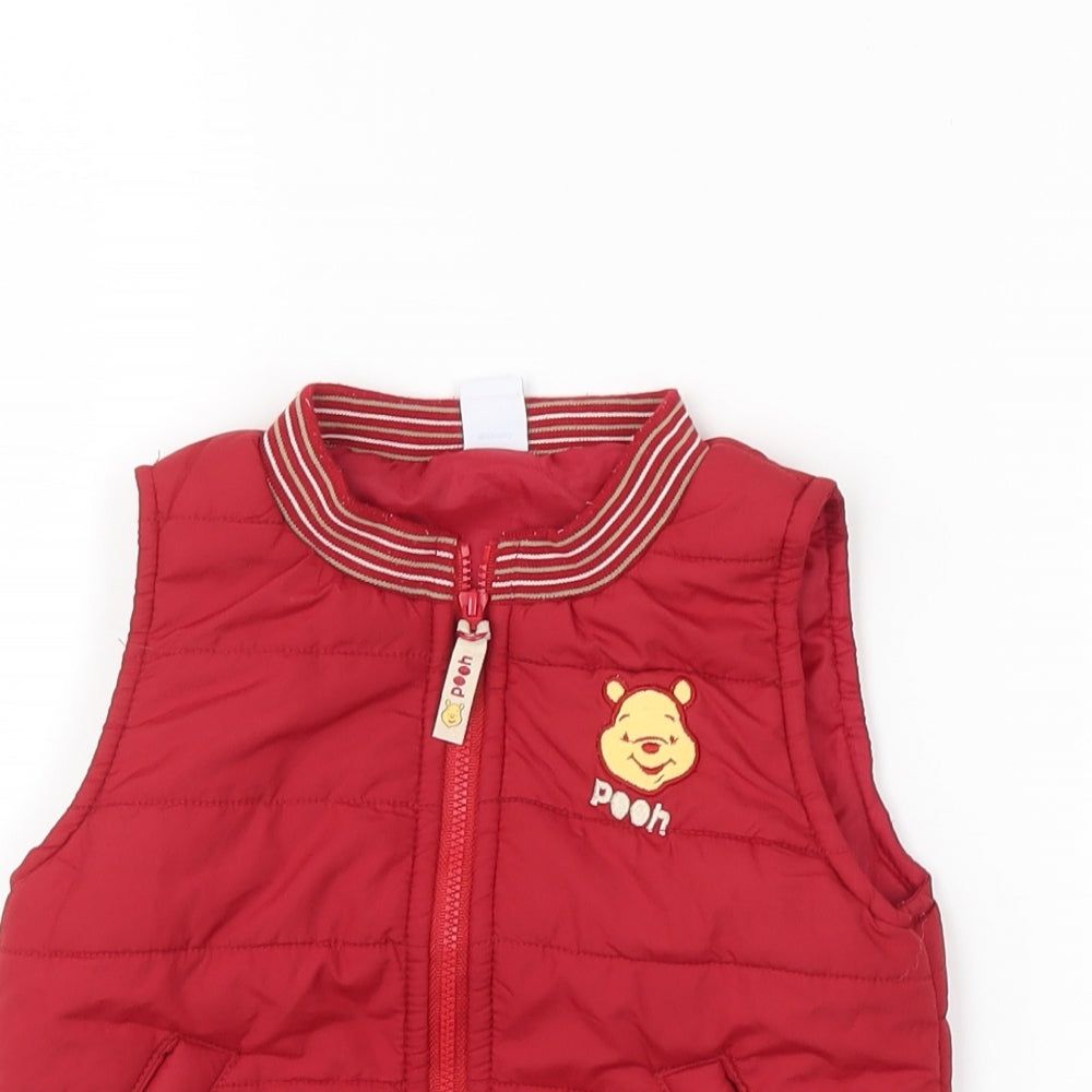 Disney Boys Red   Gilet Coat Size 12 Months