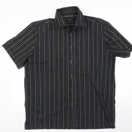 F&F Mens Multicoloured Striped   Button-Up Size L