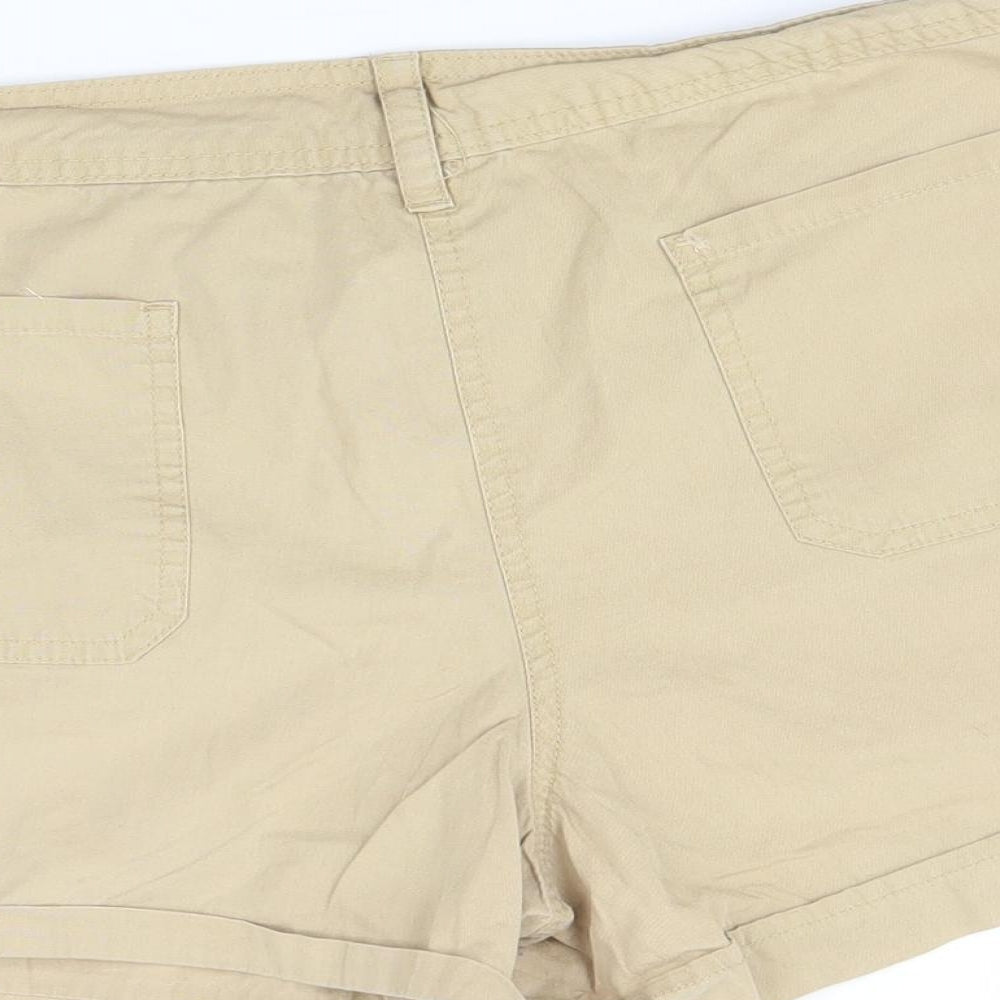 F&F Womens Beige   Hot Pants Shorts Size 18