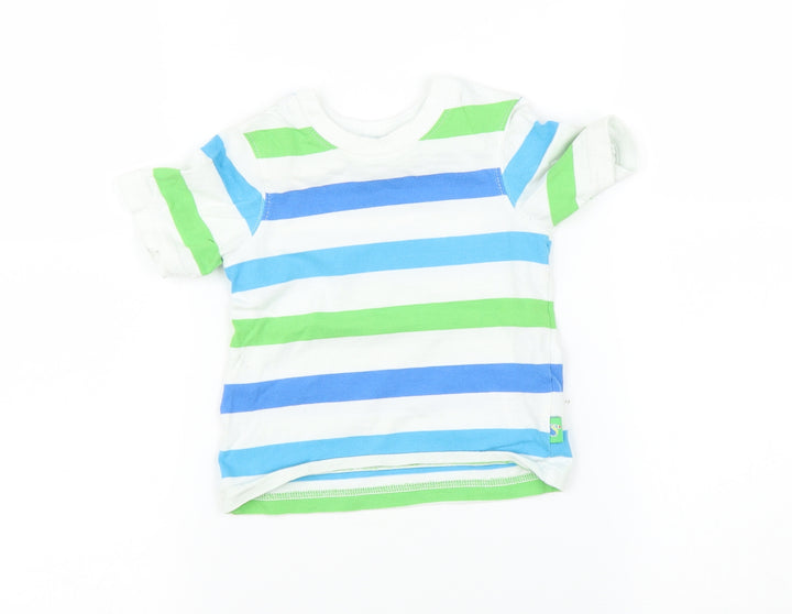 M Baby Multicoloured Striped Basic T-Shirt Size 9-12 Months
