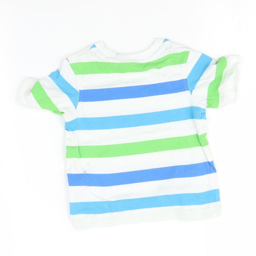 M Baby Multicoloured Striped  Basic T-Shirt Size 9-12 Months