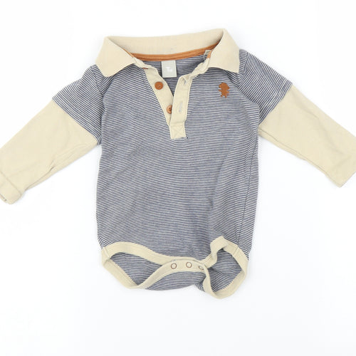 TU Baby Multicoloured Striped  Babygrow One-Piece Size 9-12 Months