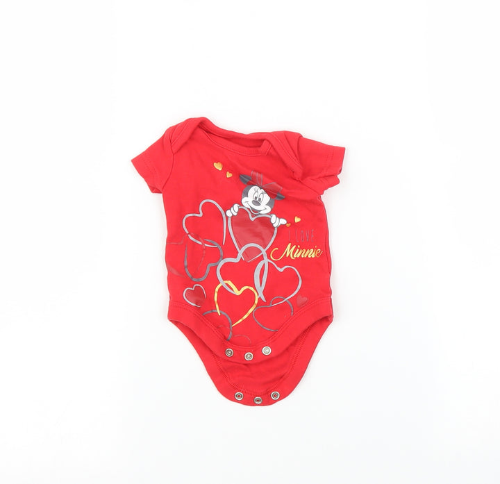 Disney Baby Red   Romper One-Piece Size Newborn  - i Love Minnie