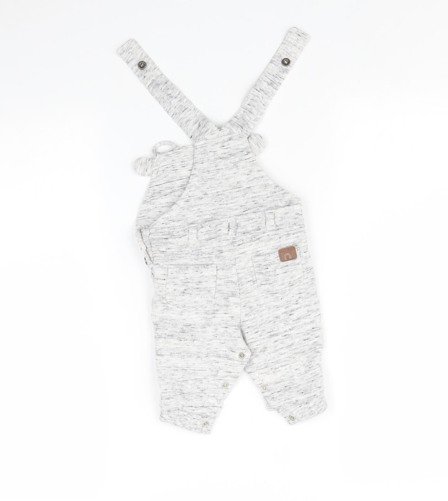 TU Baby Grey   Dungaree One-Piece Size 3-6 Months  - Bear