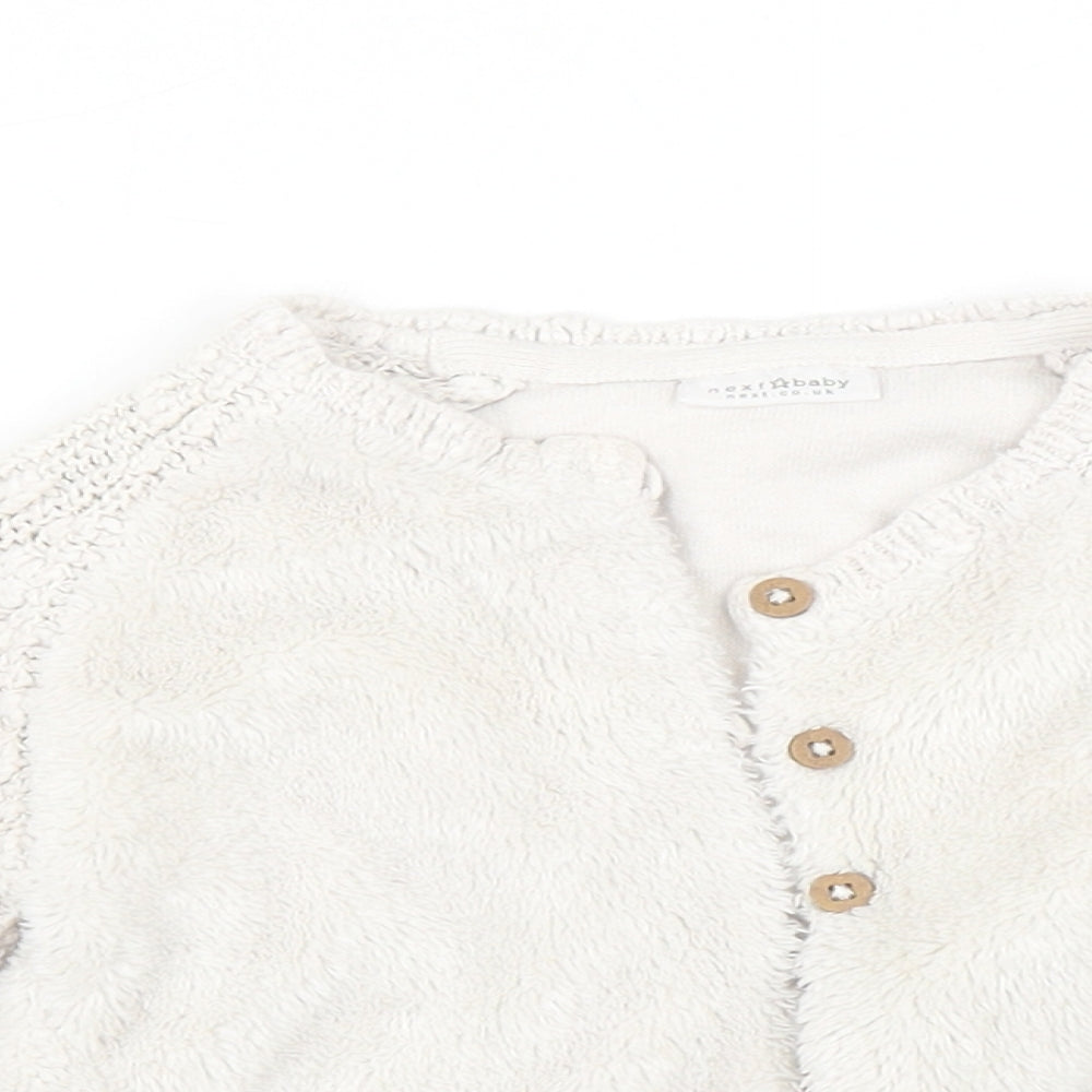 NEXT Baby White   Cardigan Jumper Size 9-12 Months
