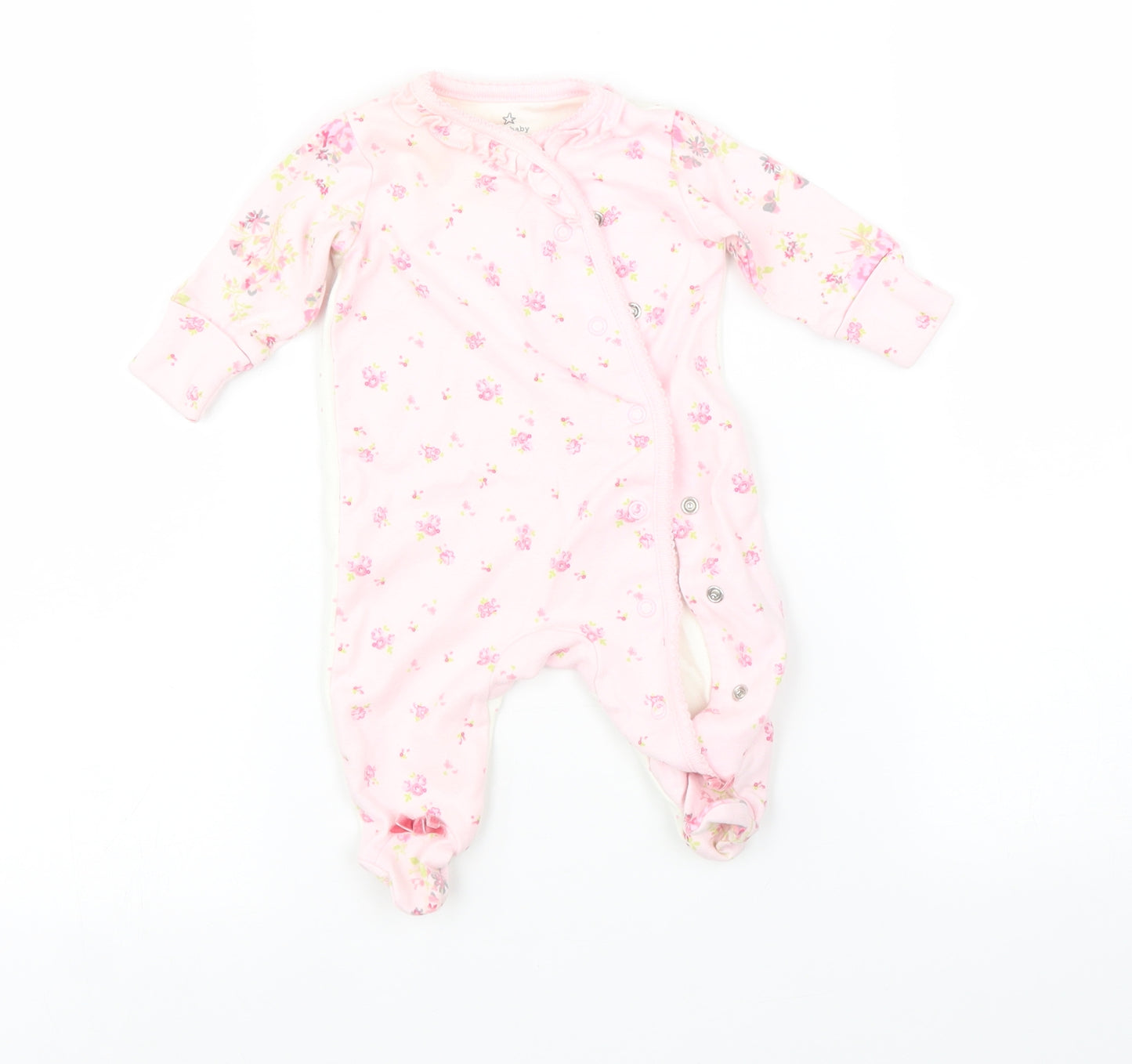 NEXT Baby Pink Floral  Babygrow One-Piece Size Newborn