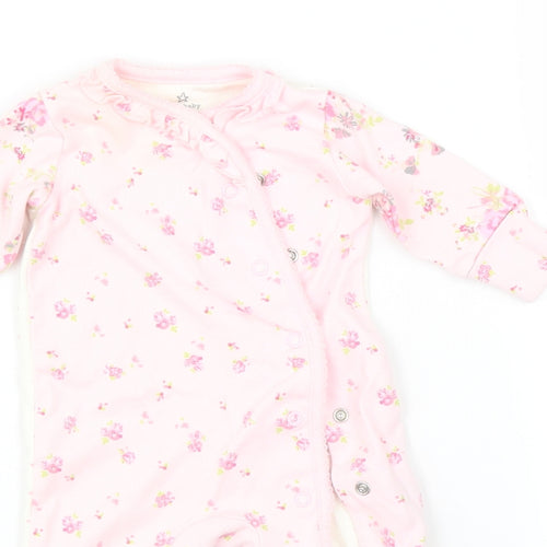 NEXT Baby Pink Floral  Babygrow One-Piece Size Newborn