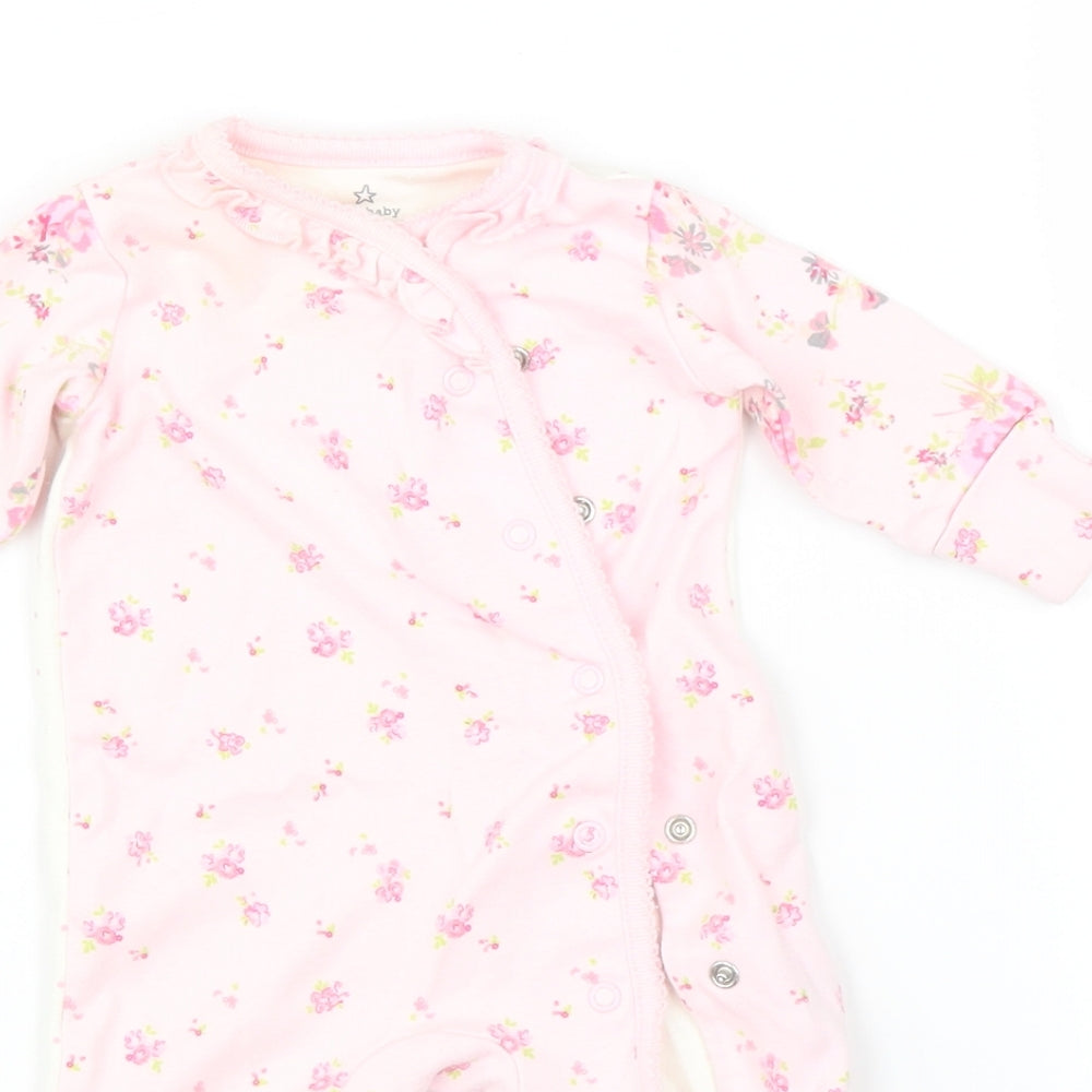 NEXT Baby Pink Floral  Babygrow One-Piece Size Newborn
