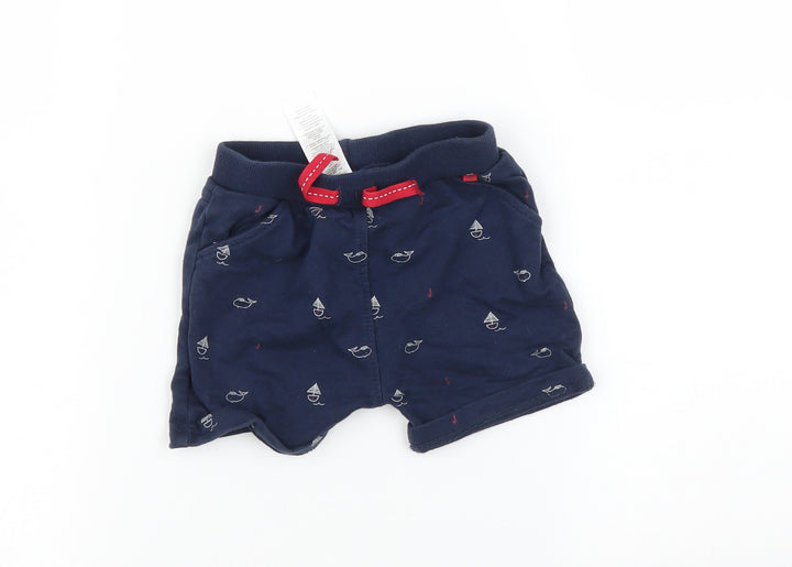 Debenhams Boys Blue    Trousers Size 12-18 Months  - Boat print