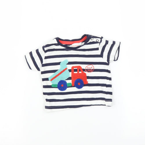 Bluezoo Baby Multicoloured Striped  Basic T-Shirt Size 3-6 Months