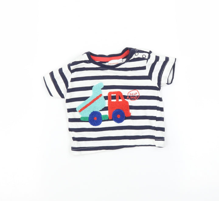 Bluezoo Baby Multicoloured Striped Basic T-Shirt Size 3-6 Months