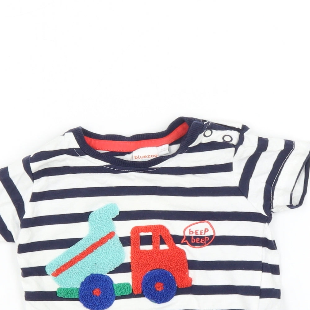 Bluezoo Baby Multicoloured Striped  Basic T-Shirt Size 3-6 Months