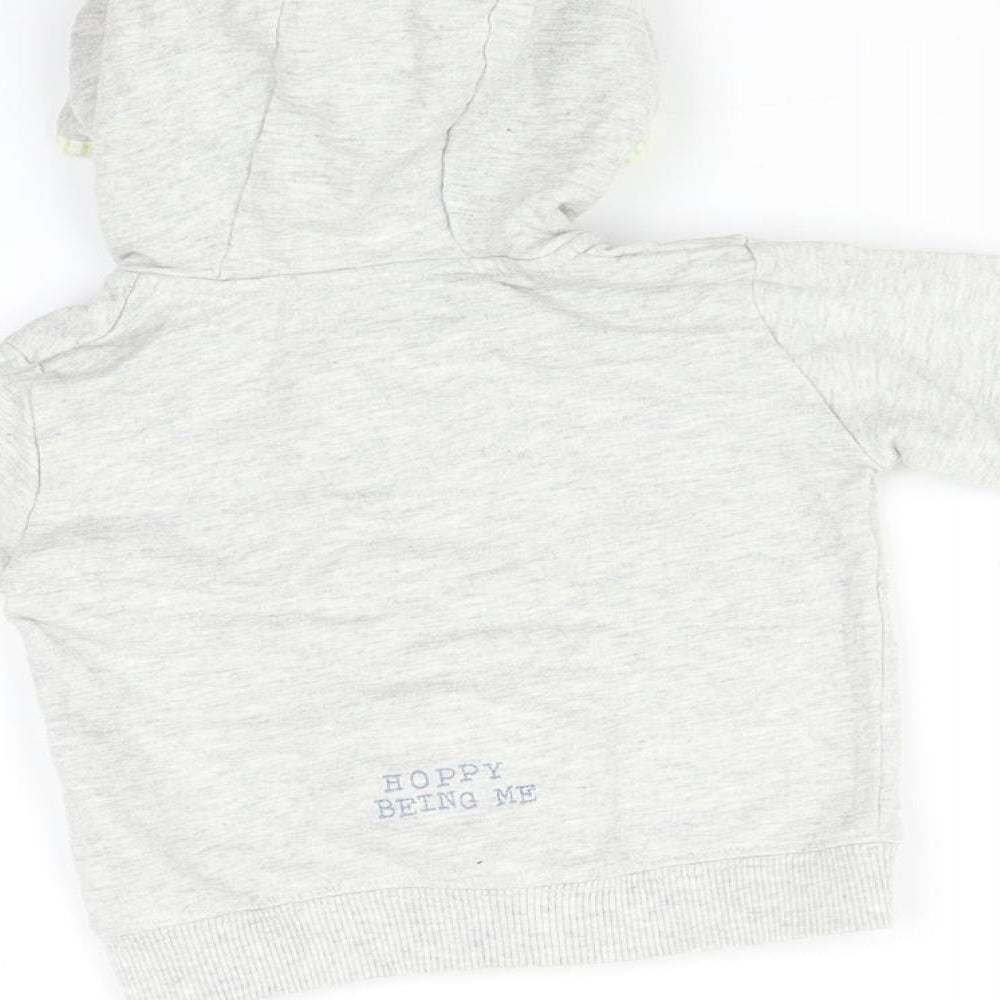 M Baby Grey   Full Zip Jumper Size 3-6 Months  - frog