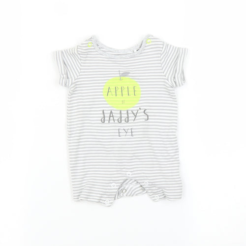 m Baby Grey Striped  Romper One-Piece Size Newborn  - Apple of daddys eye