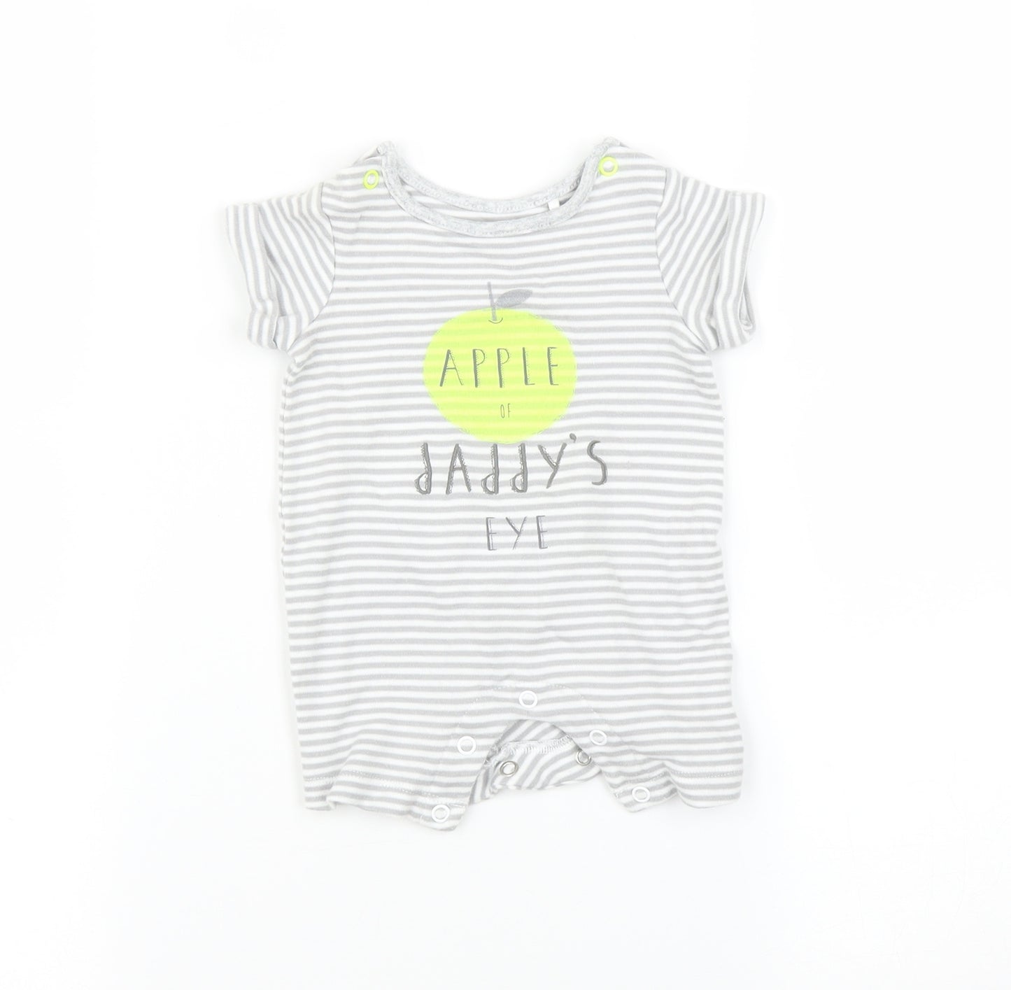 m Baby Grey Striped  Romper One-Piece Size Newborn  - Apple of daddys eye