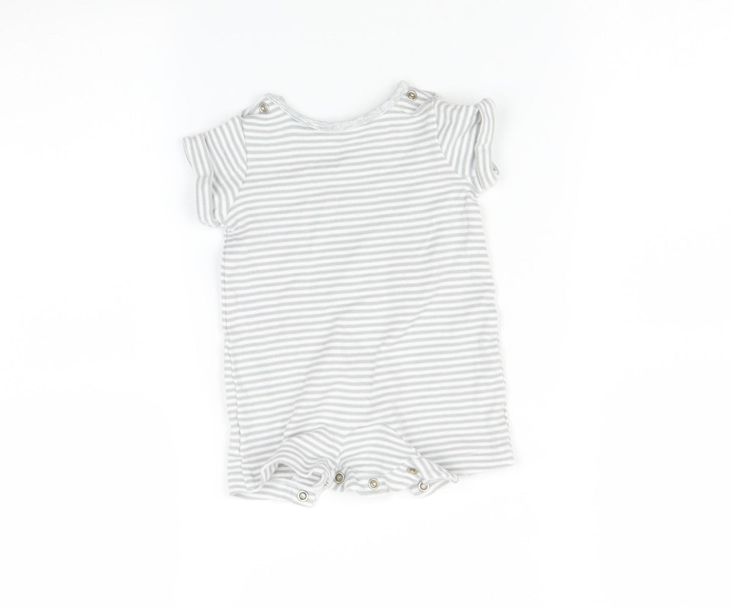 m Baby Grey Striped  Romper One-Piece Size Newborn  - Apple of daddys eye