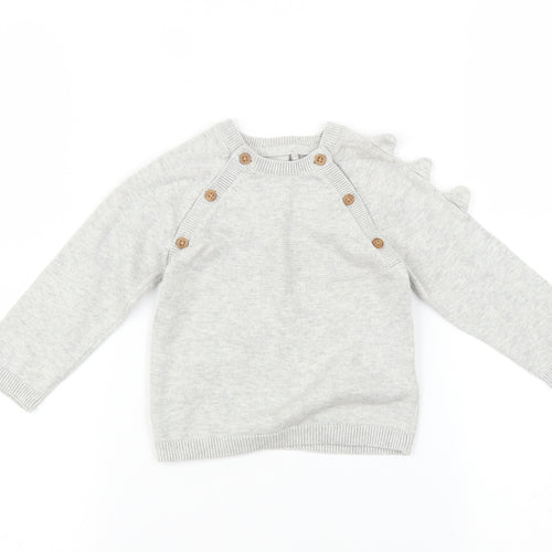 TU Baby Grey   Pullover Jumper Size 9-12 Months  - Dinosaur